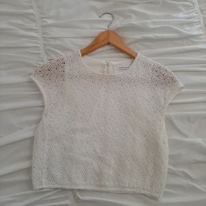 CLUB MONACO Lace Crop Top, Size XS